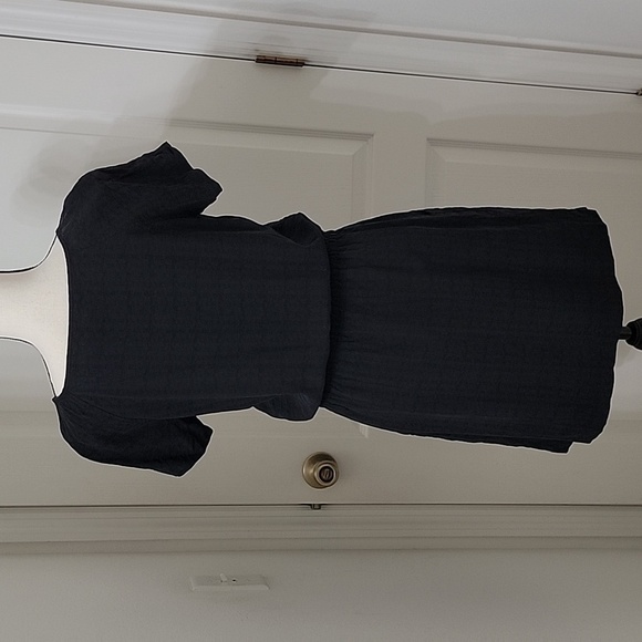 Broadway & Broome Size 4 Black 100% Silk Dress, Elastic Waist, Short Sleeve, EUC - Picture 5 of 13